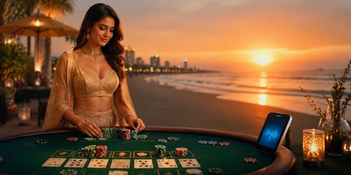 Traditional Teen Patti card game table